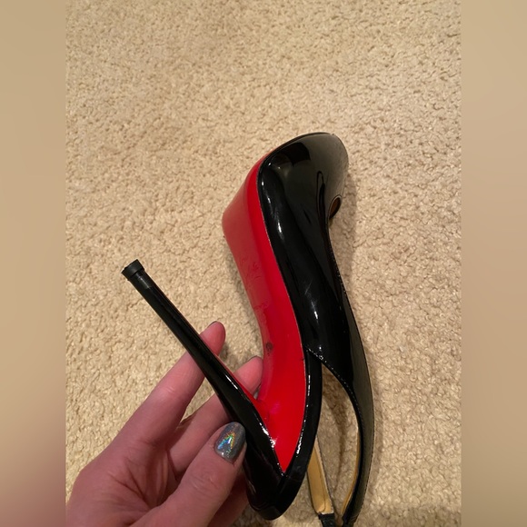 Christian Louboutin Patent Leather Slingback Pumps - Picture 7 of 11